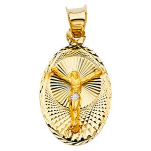 14K 2T Religious Stamp Pendant S11