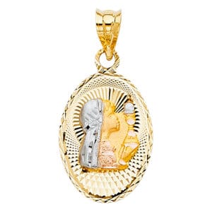 14K 2T Religious Stamp Pendant S13