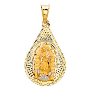 14K 2T Religious Stamp Pendant S14