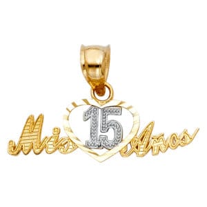 14K 2T 15 Years Pendant