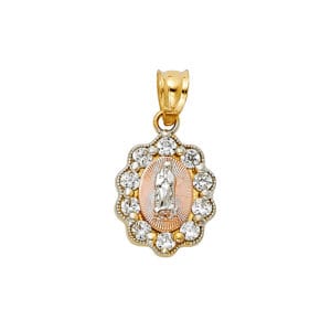 14K 3C CZ Religious Pendant S3