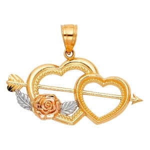 14K 3C Heart Pendant S5