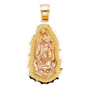 14K 2T Our Lady of Guadalupe Pendant S12