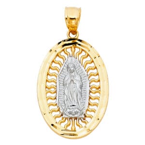14K 2T Our Lady of Guadalupe Pendant S5