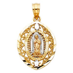 14K 3C Our Lady of Guadalupe Pendant S5