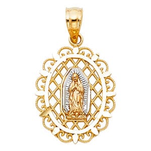 14K 3C Our Lady of Guadalupe Pendant S3