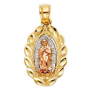 14K 3C Our Lady of Guadalupe Pendant S6