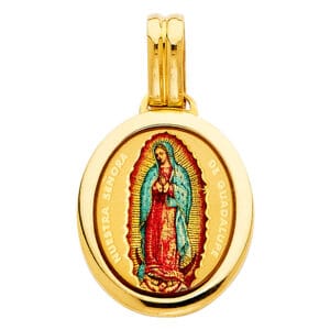 14KY Our Lady of Guadalupe Pendant S6