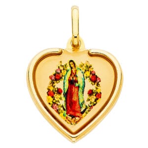 14KY Our Lady of Guadalupe Pendant S4