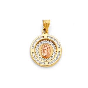14K 3C Guadalupe CZ Pendant S4