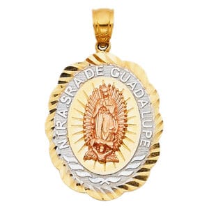 14K 3C Our Lady of Guadalupe Pendant S13