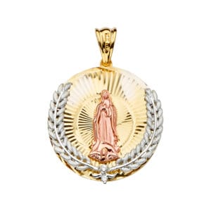 14K 3C Guadalupe Medal Pendant S3