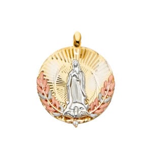 14K 3C Guadalupe Medal Pendant S2
