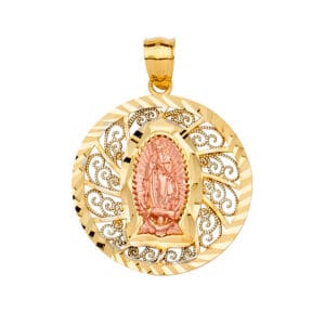 14K 3C Guadalupe Pendant S12