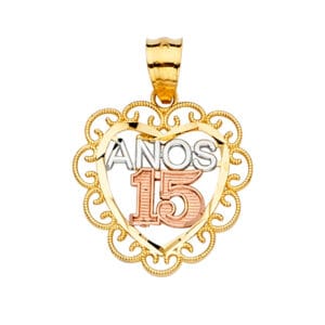 14K 3C 15 Years Pendant S14