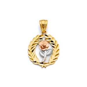 14K 3C Flower Pendant S3