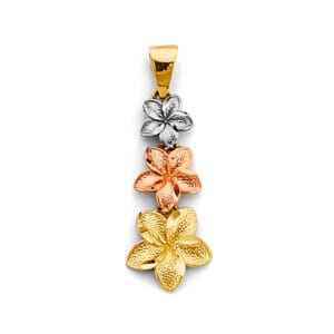 14K 3C Flower Pendant S2