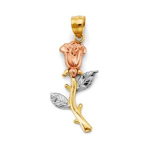 14K 3C Flower Pendant S5