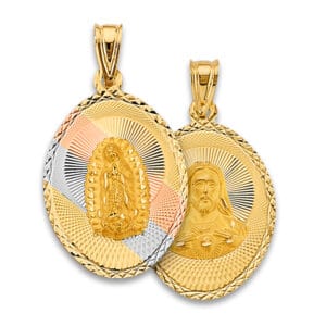 14K 3C Religious Stamp Pendant S47