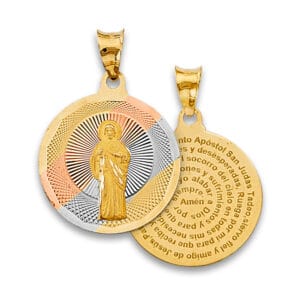 14K 3C Religious Stamp Pendant S53