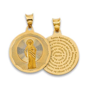 14K 3C Religious Stamp Pendant S55