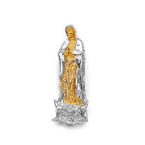 14K 2T Guadalupe Charm Pendant