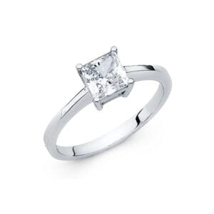 14KW CZ Engagement Ring S2