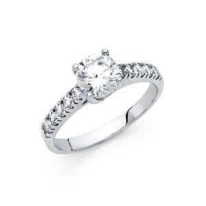 14KW CZ Engagement Ring S4