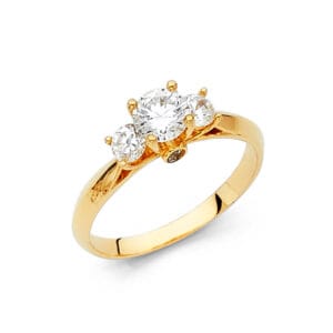 14KY CZ Engagement Ring S6