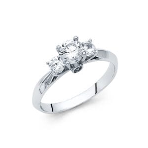 14KW CZ Engagement Ring S5