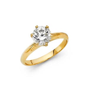 14KY CZ Engagement Ring S7