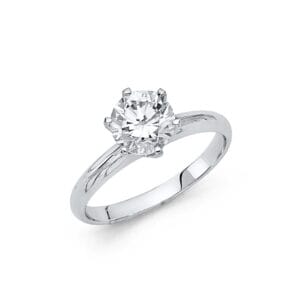14KW CZ Engagement Ring S6