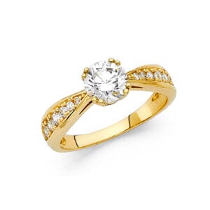 14KY CZ Engagement Ring S9