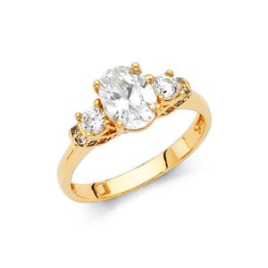 14KY CZ Engagement Ring S12
