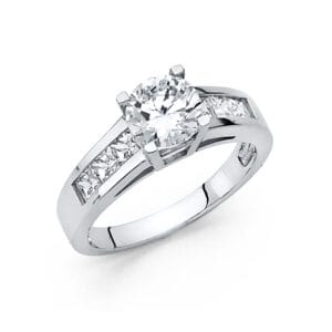 14KW CZ Engagement Ring S11