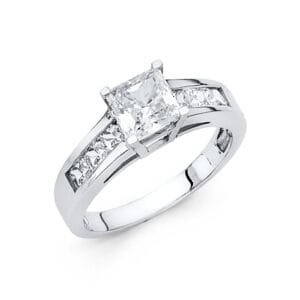 14KW CZ Engagement Ring S12