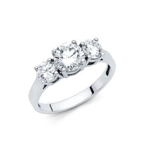 14KW CZ Engagement Ring S13