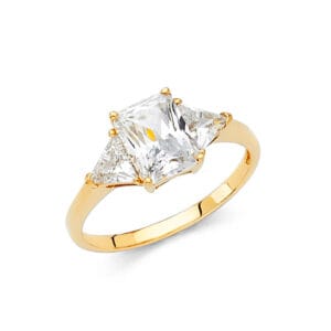 14KY CZ Engagement Ring S19