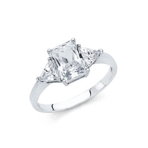 14KW CZ Engagement Ring S15