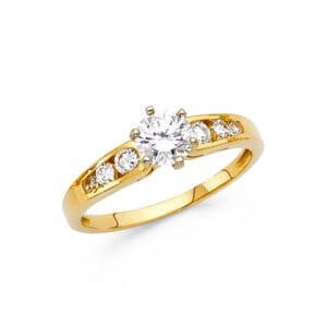 14KY CZ Engagement Ring S20