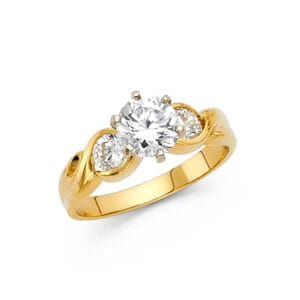 14KY CZ Engagement Ring S21