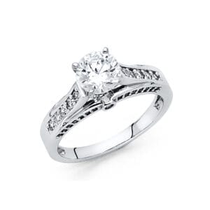 14KW CZ Engagement Ring S18