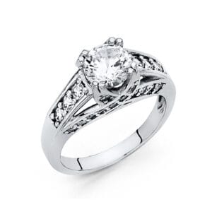 14KW CZ Engagement Ring S19