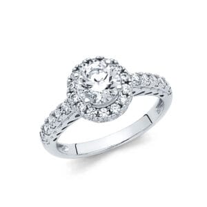 14KW CZ Engagement Ring S20