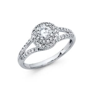 14KW CZ Engagement Ring S21