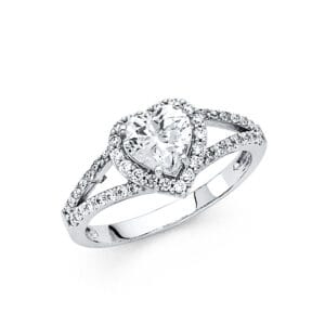14KW CZ Engagement Ring S22