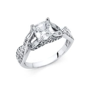 14KW CZ Engagement Ring S23