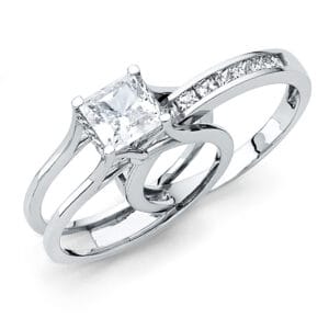 14KW CZ Engagement Ring S24