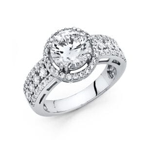 14KW CZ Engagement Ring S27