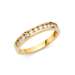 14KY CZ Wedding Band S2